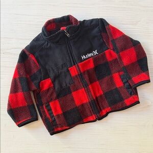 Hurley Red and Black Plaid Jacket